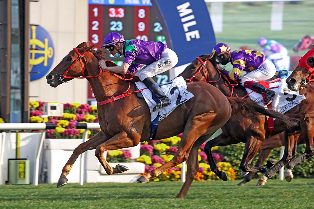 Excellent Proposal wins the 2021 Hong Kong Classic Mile at Sha Tin