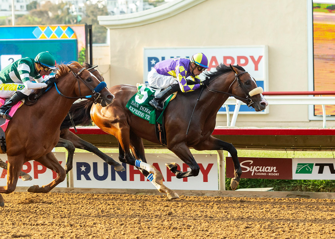 Express Train wins the 2021 San Diego Handicap at Del Mar