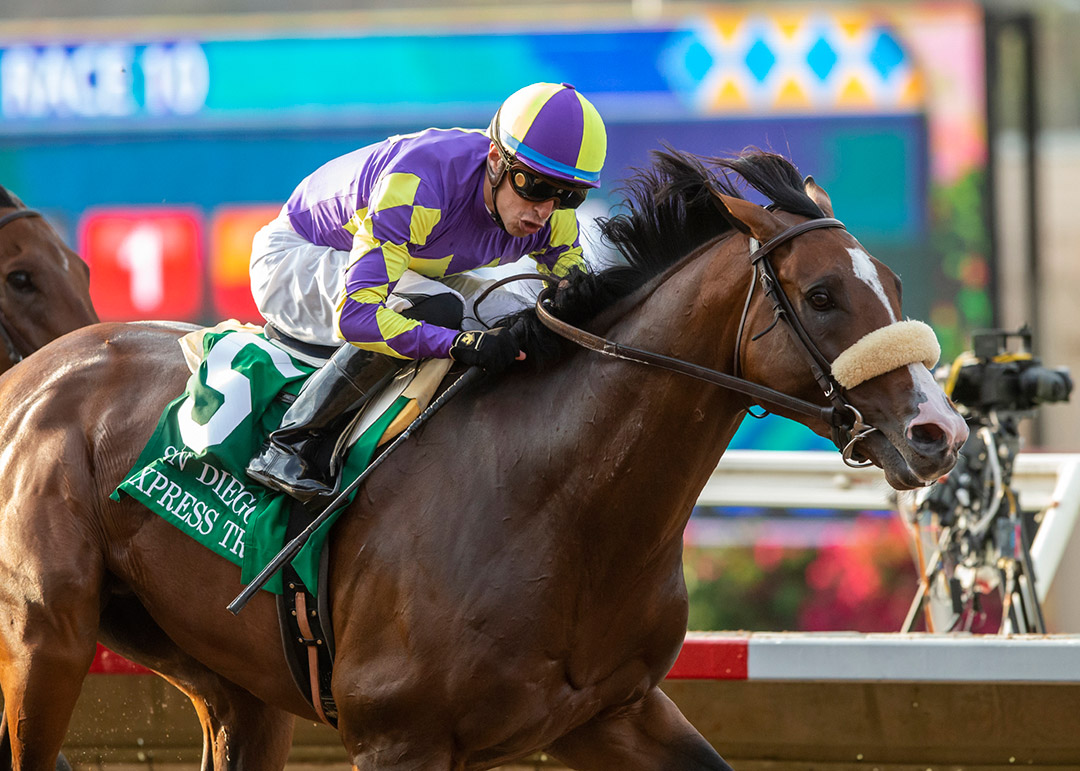 Express Train wins the 2021 San Diego Handicap at Del Mar