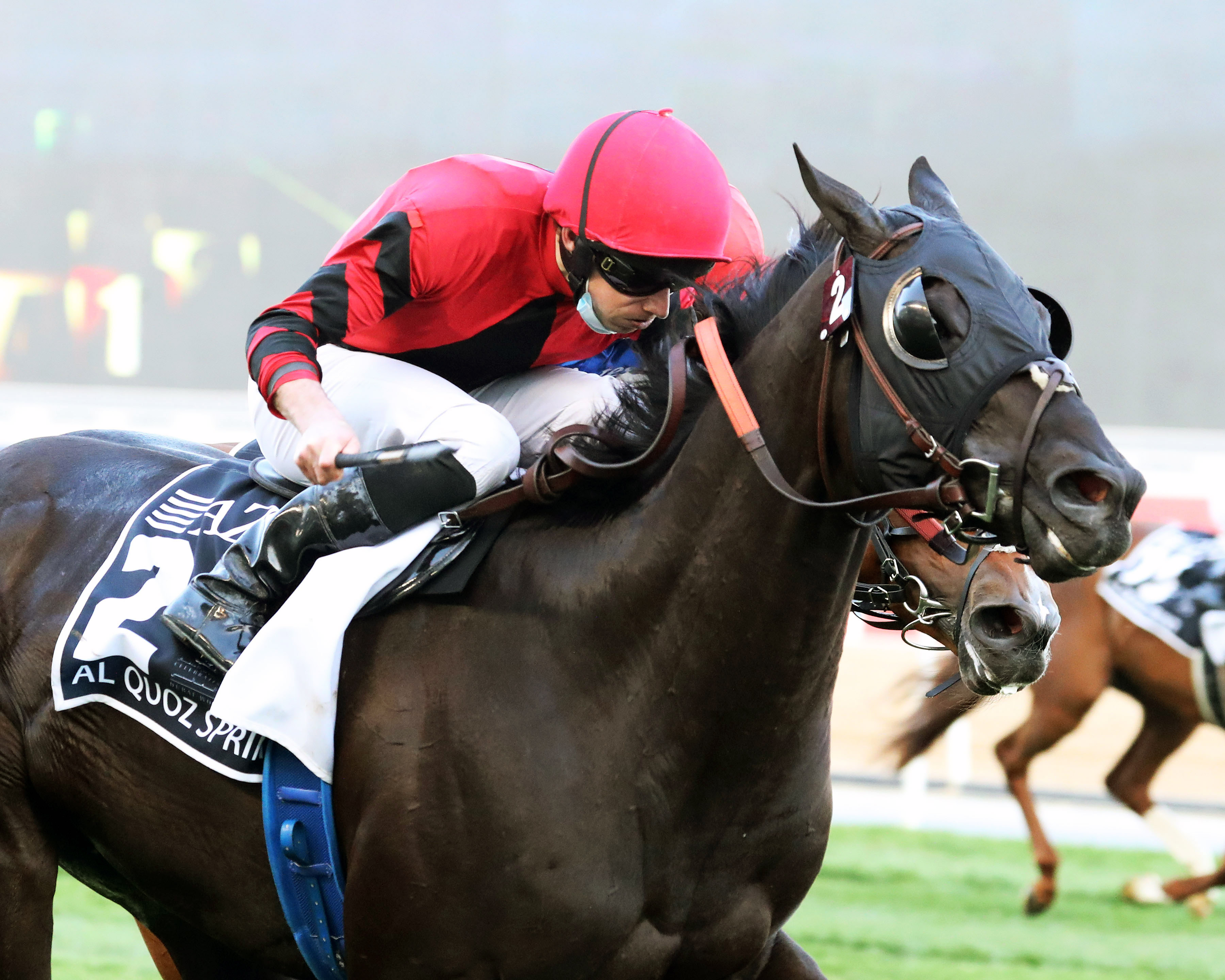 Extravagant Kid wins the 2021 Al Quoz Sprint at Meydan Racetrack