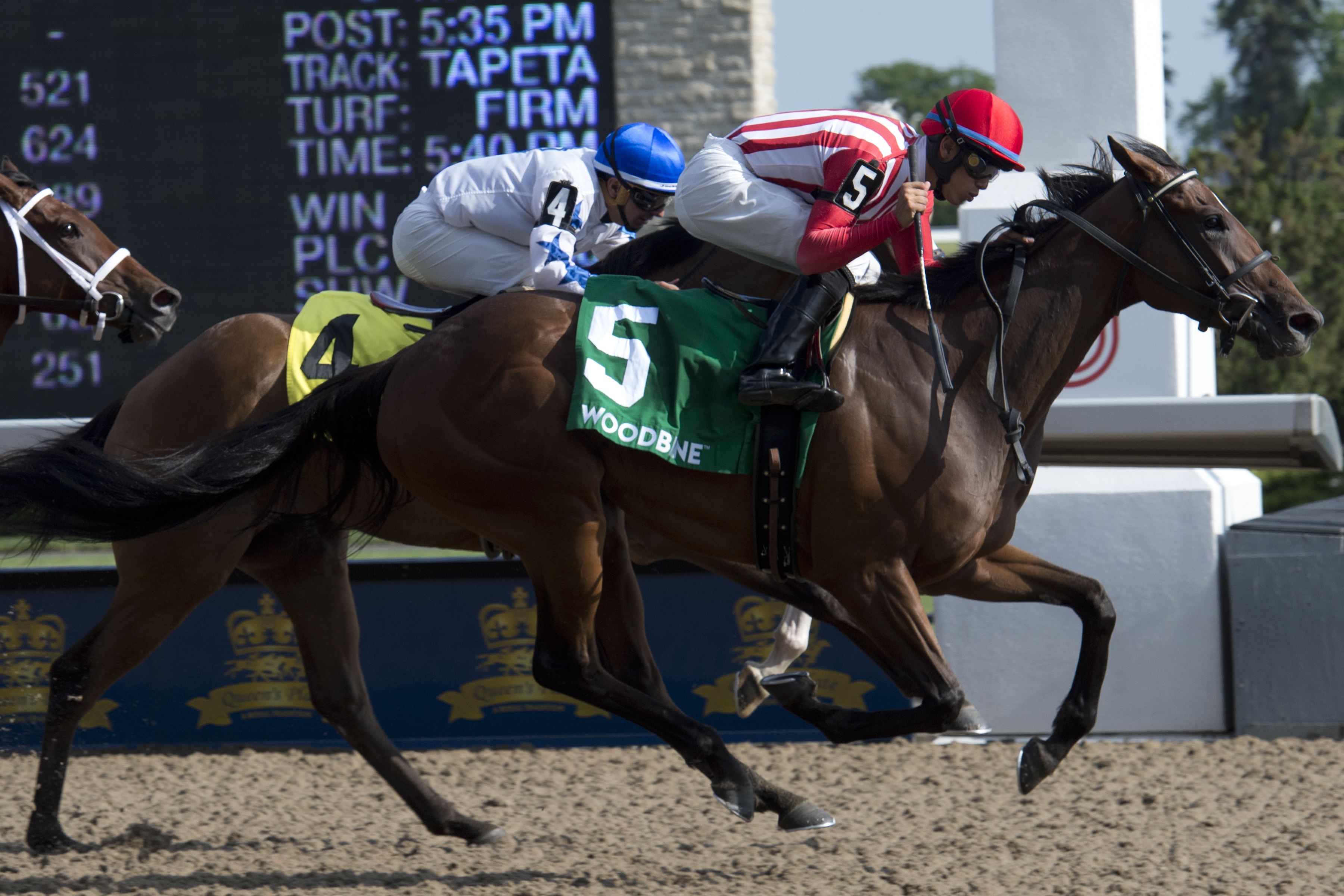 Fairy Hill wins the 2018 Lady Angela Stakes
