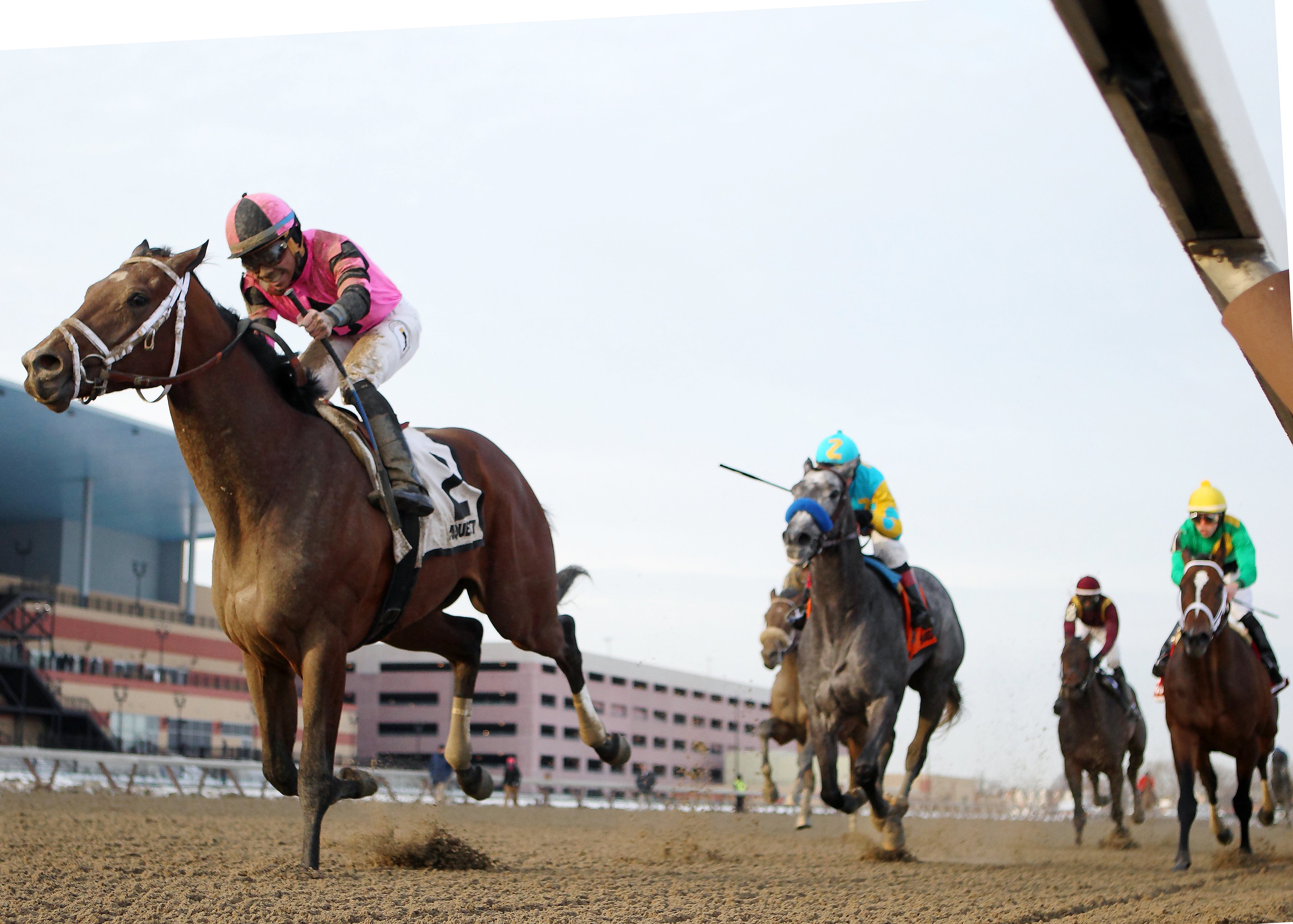 Far From Over wins the 2015 Withers Stakes