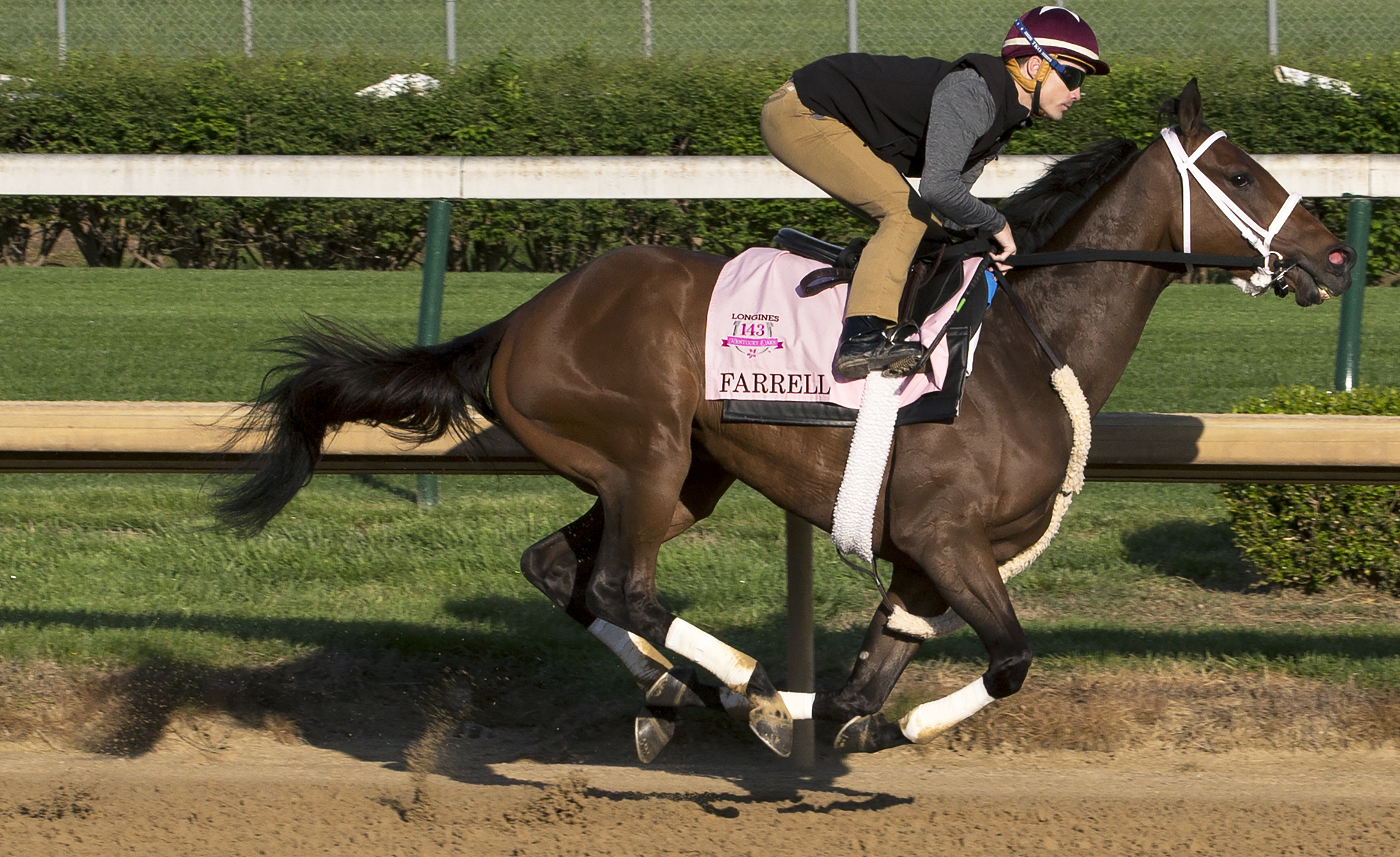 Farrell trains at Churchill on April 26