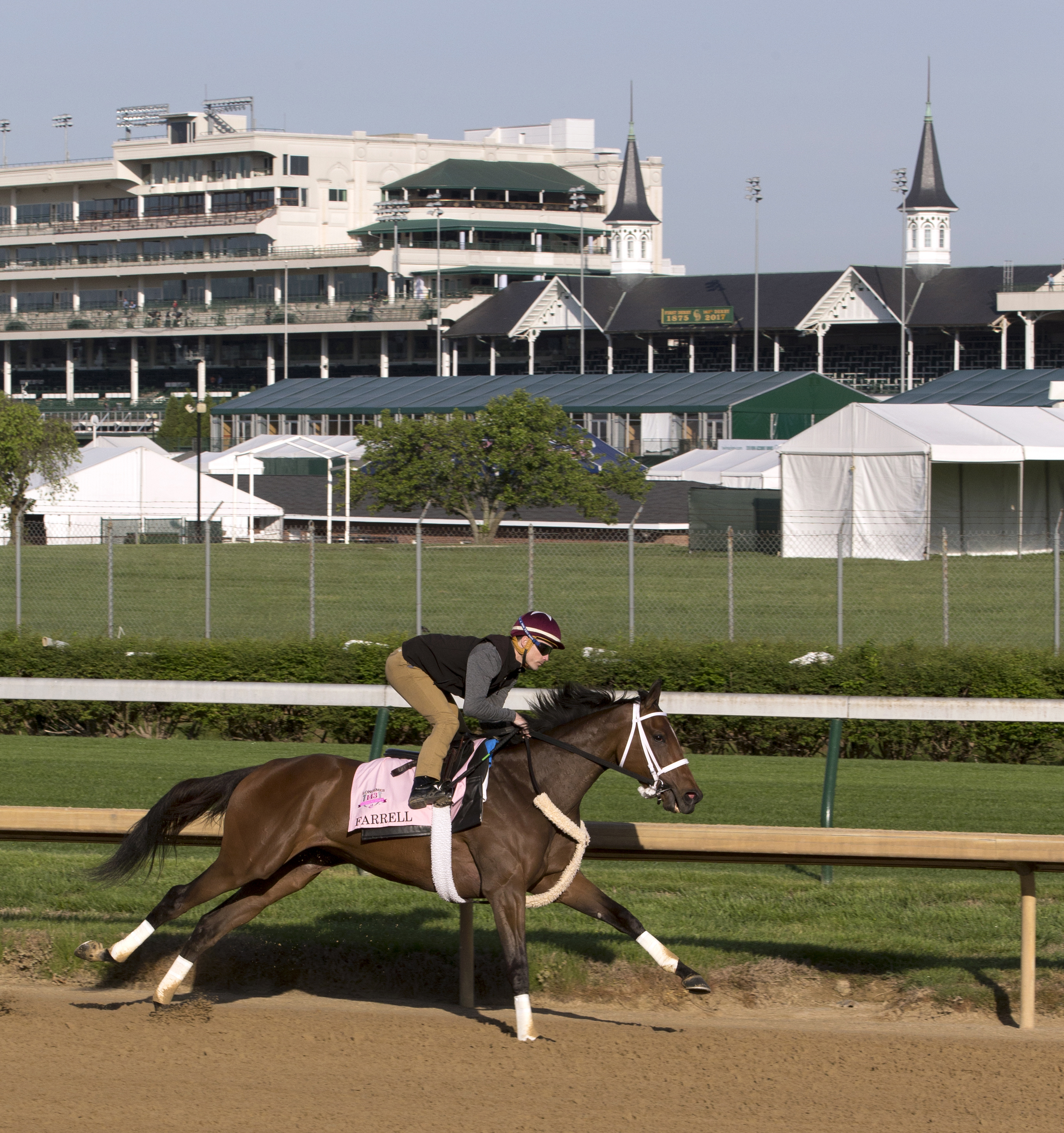 Farrell trains at Churchill on April 26