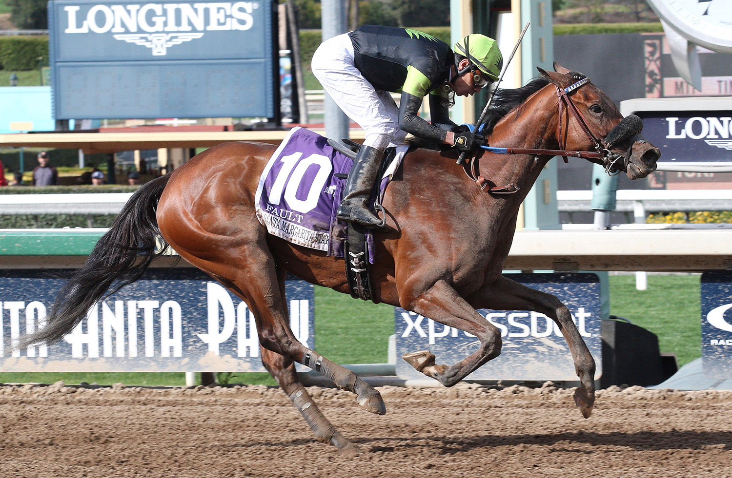 Fault wins the 2018 Santa Margarita Stakes