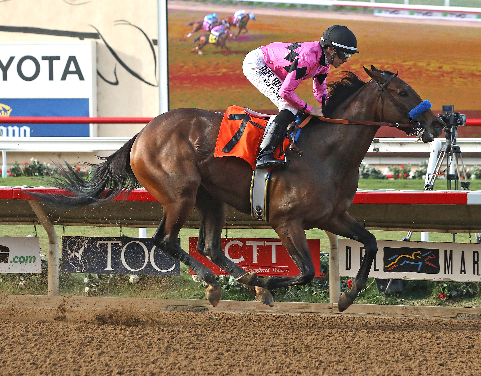 Fighting Mad wins the 2019 Torrey Pines Stakes