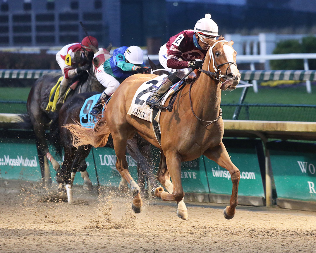 Finite wins the 2020 Chilukki Stakes at Churchill Downs