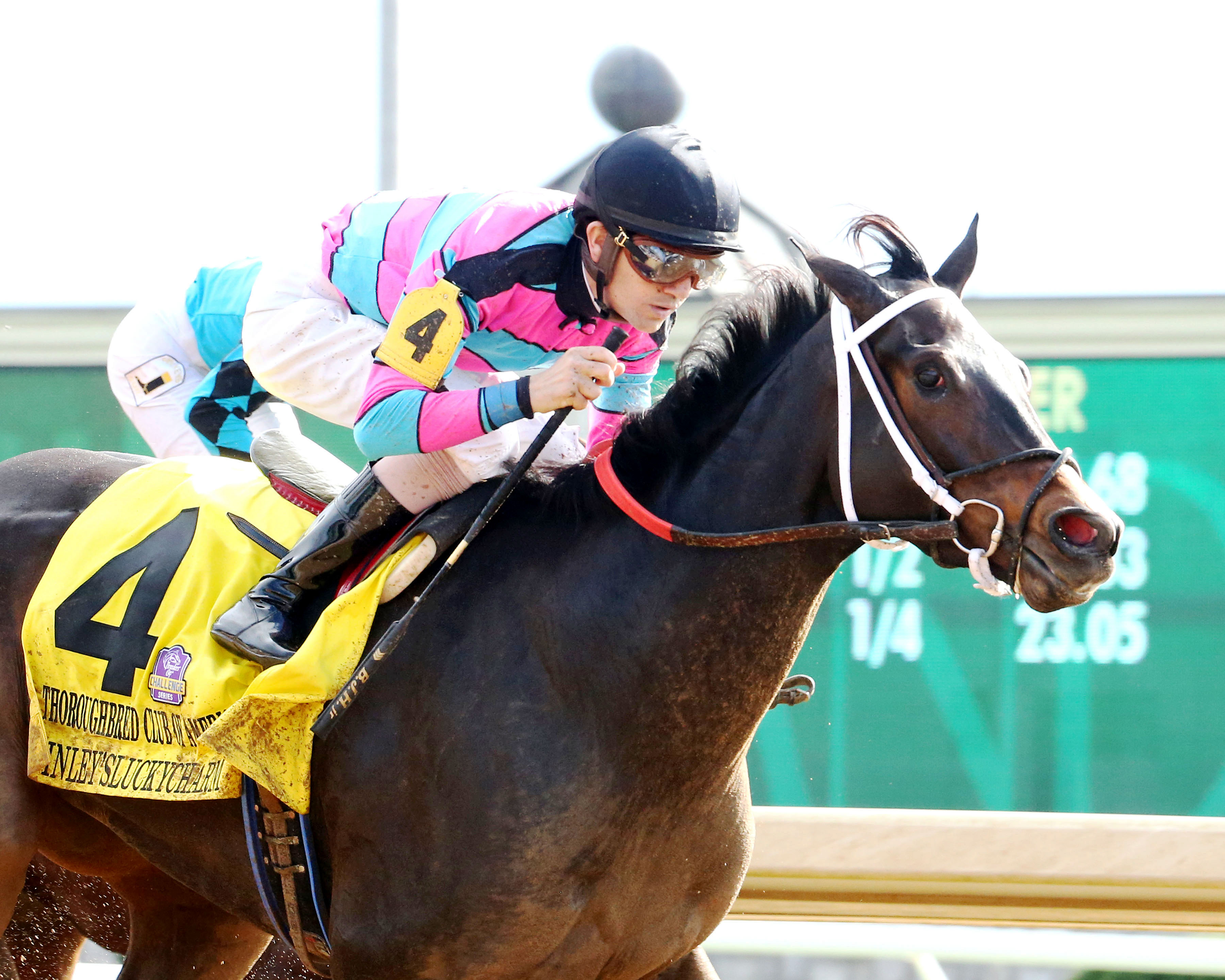 Finley'sluckycharm wins the Thoroughbred Club of America Stakes