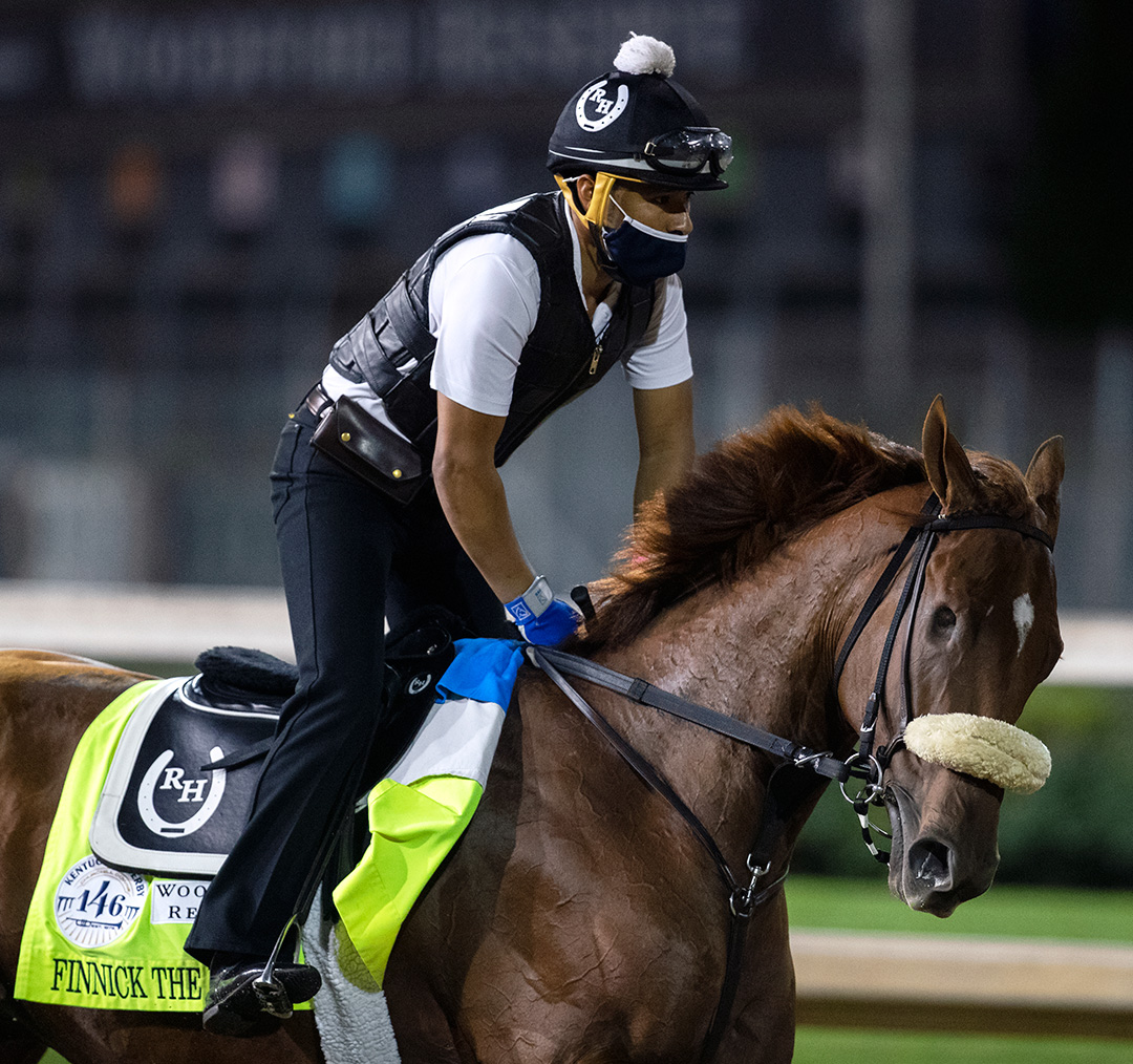 Finnick the Fierce trains at Churchill Downs on Sept. 4