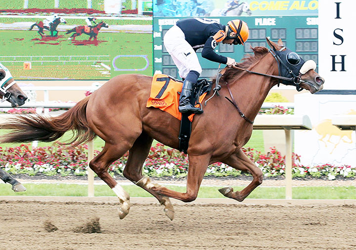 Finnick the Fierce wins a June 14 maiden at Indiana Grand