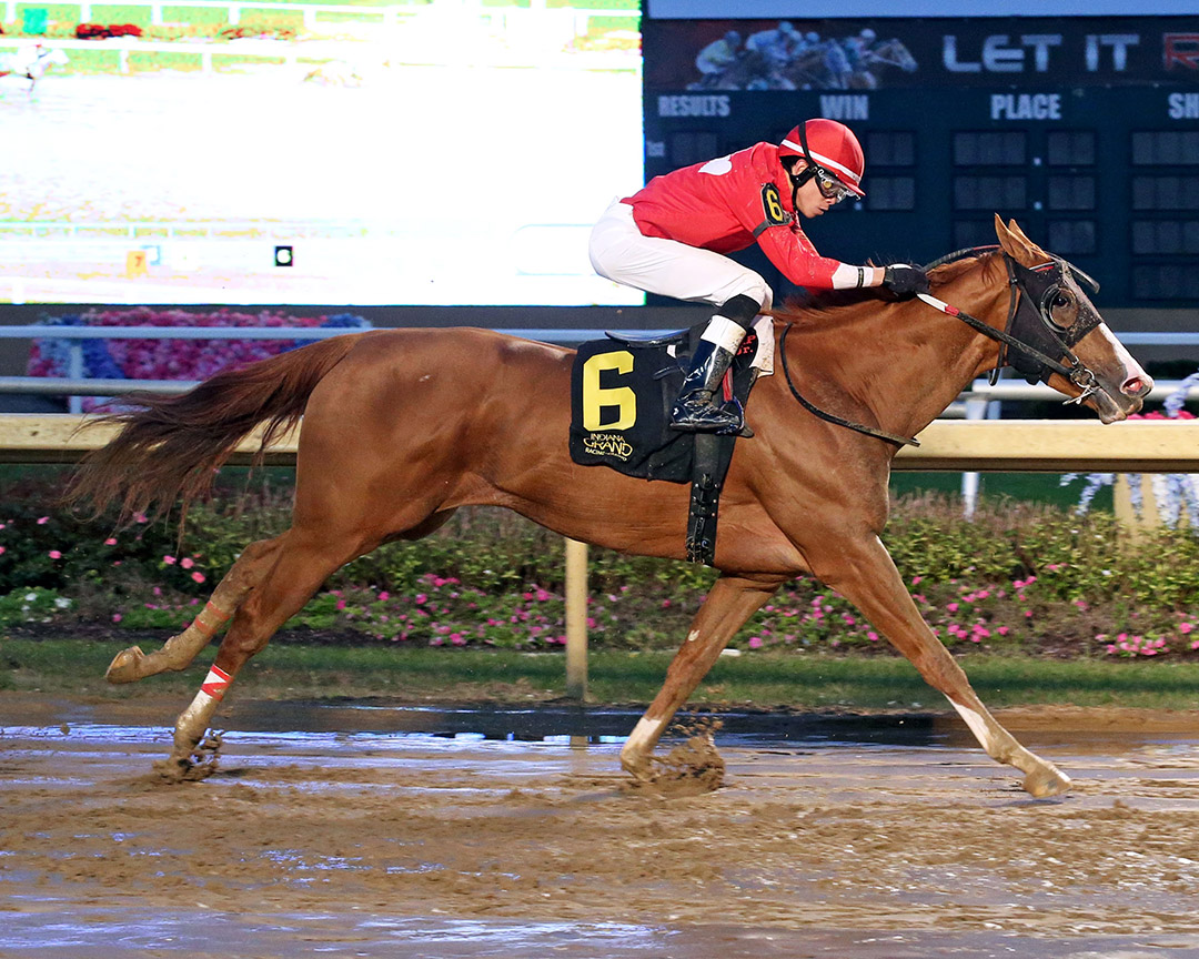 Fireball Baby wins the 2020 Lady Fog Horn Stakes at Indiana Grand