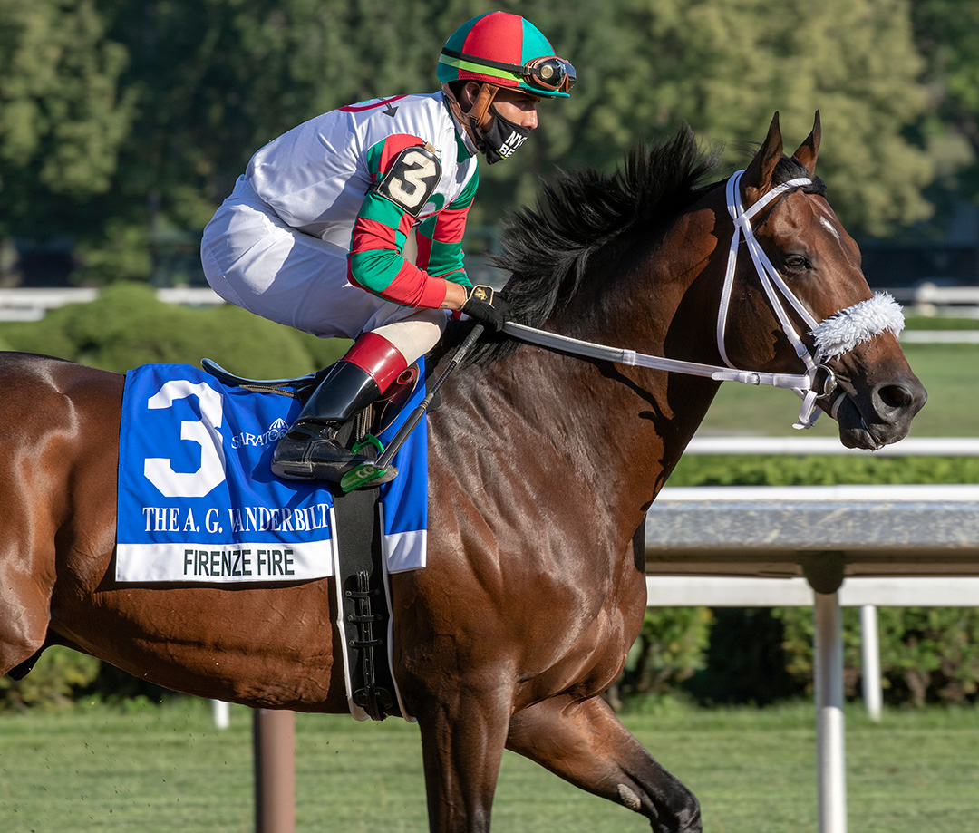 Firenze Fire at the Vanderbilt Handicap at Saratoga Race Course
