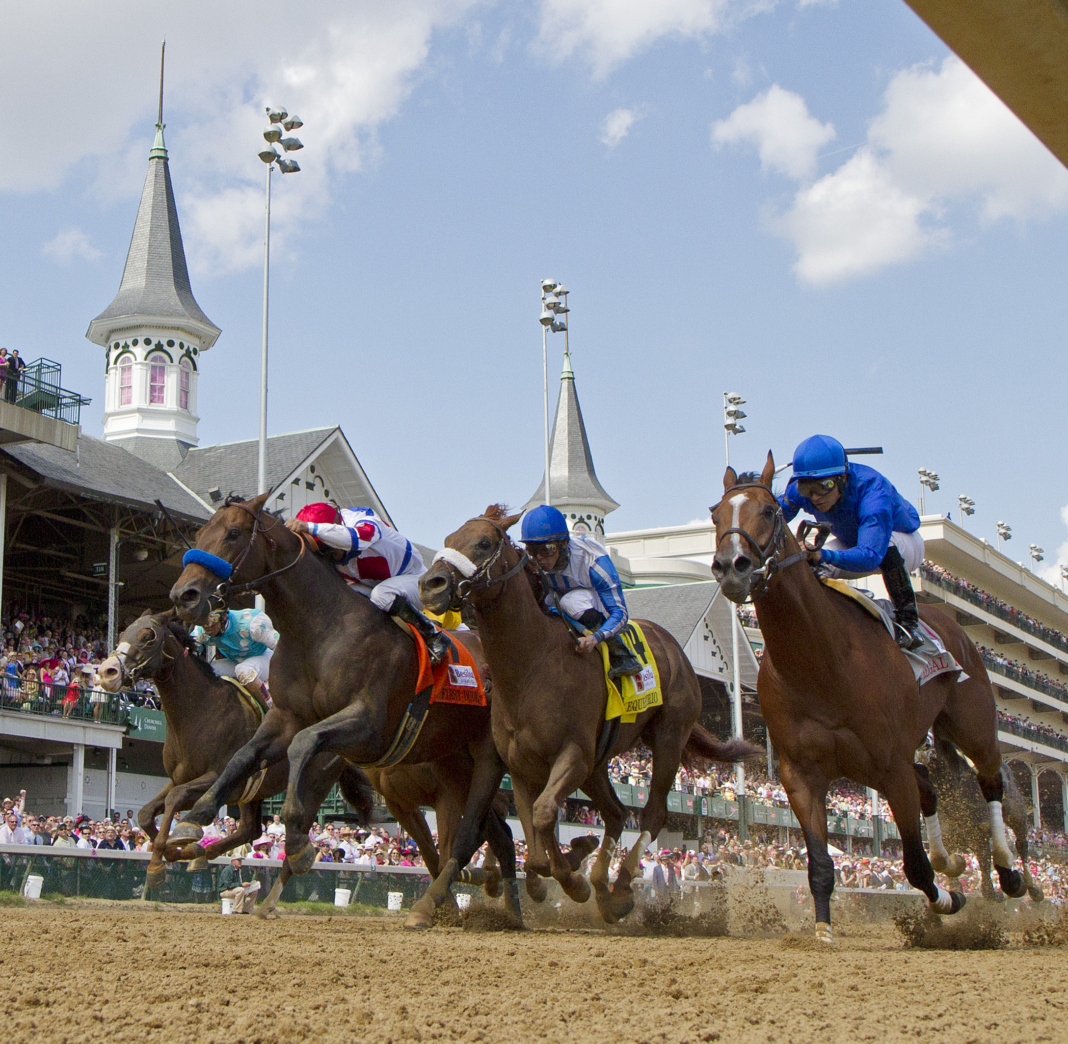 First Dude (third from right), Alysheba Stakes