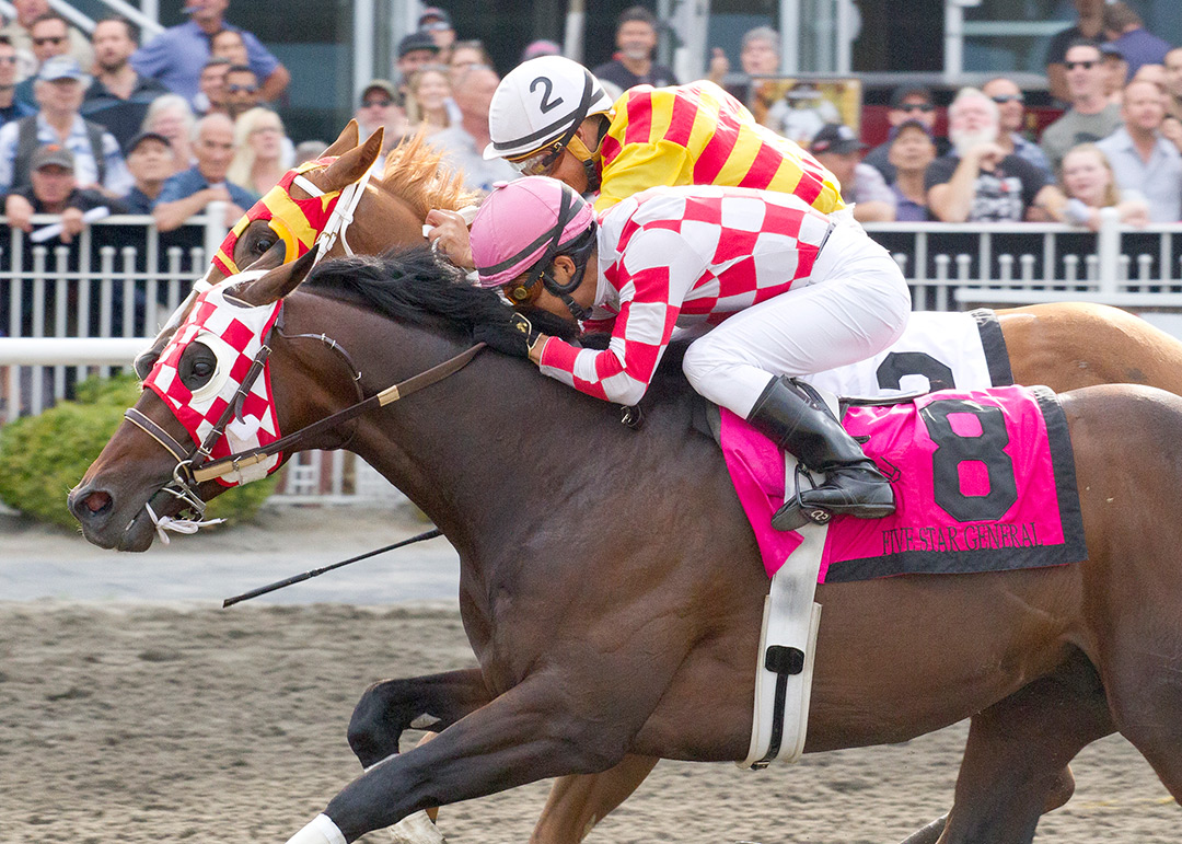 Five Star General (8) wins the 2019 British Columbia Derby at Hastings