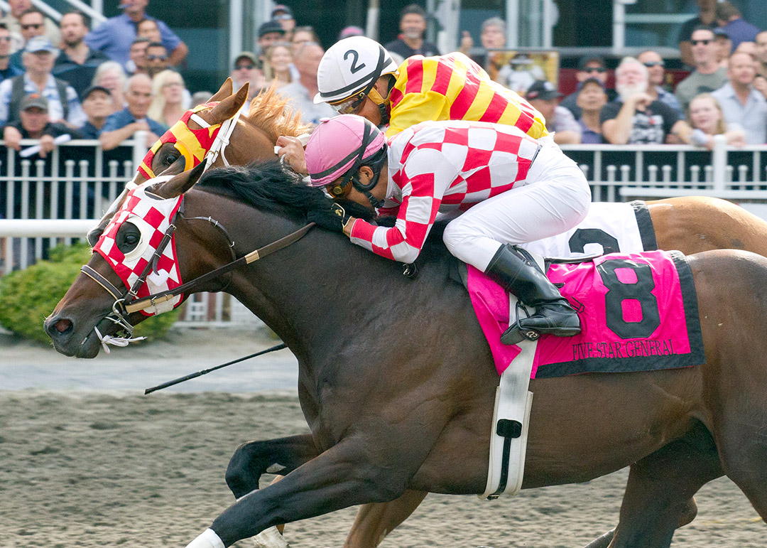 Five Star General (8) wins the 2019 British Columbia Derby at Hastings
