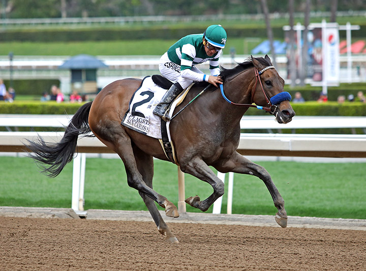 Flagstaff wins the San Carlos Stakes at Santa Anita Park