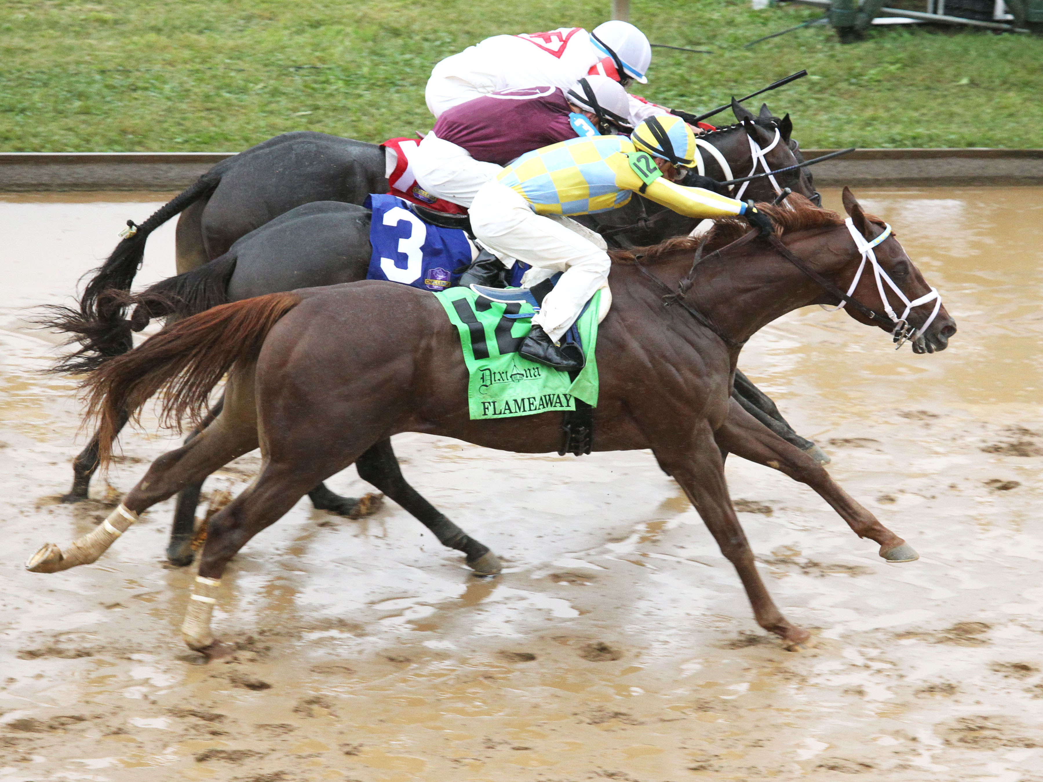 Flameaway wins the Bourbon Stakes