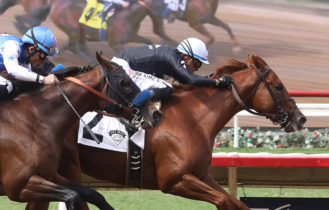 Forbidden Kingdom wins an Aug. 21 maiden race at Del Mar