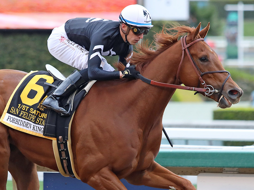 Forbidden Kingdom wins the 2022 San Felipe Stakes at Santa Anita Park