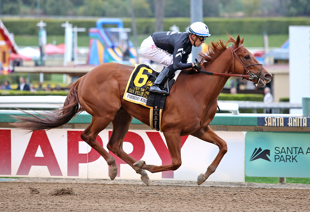 Forbidden Kingdom wins the 2022 San Felipe Stakes at Santa Anita Park
