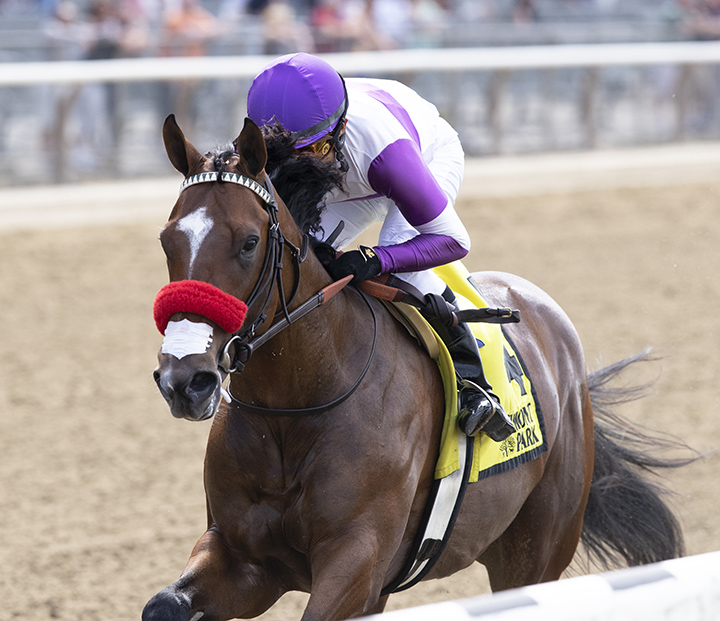 Fore Left wins the 2019 Tremont Stakes at Belmont Park