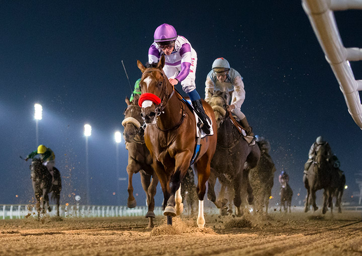 Fore Left wins the UAE 2000 Guineas at Meydan Racetrack