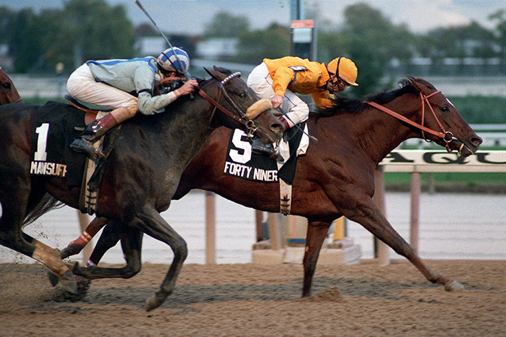 Forty Niner wins the 1988 NYRA Mile at Aqueduct Racetrack