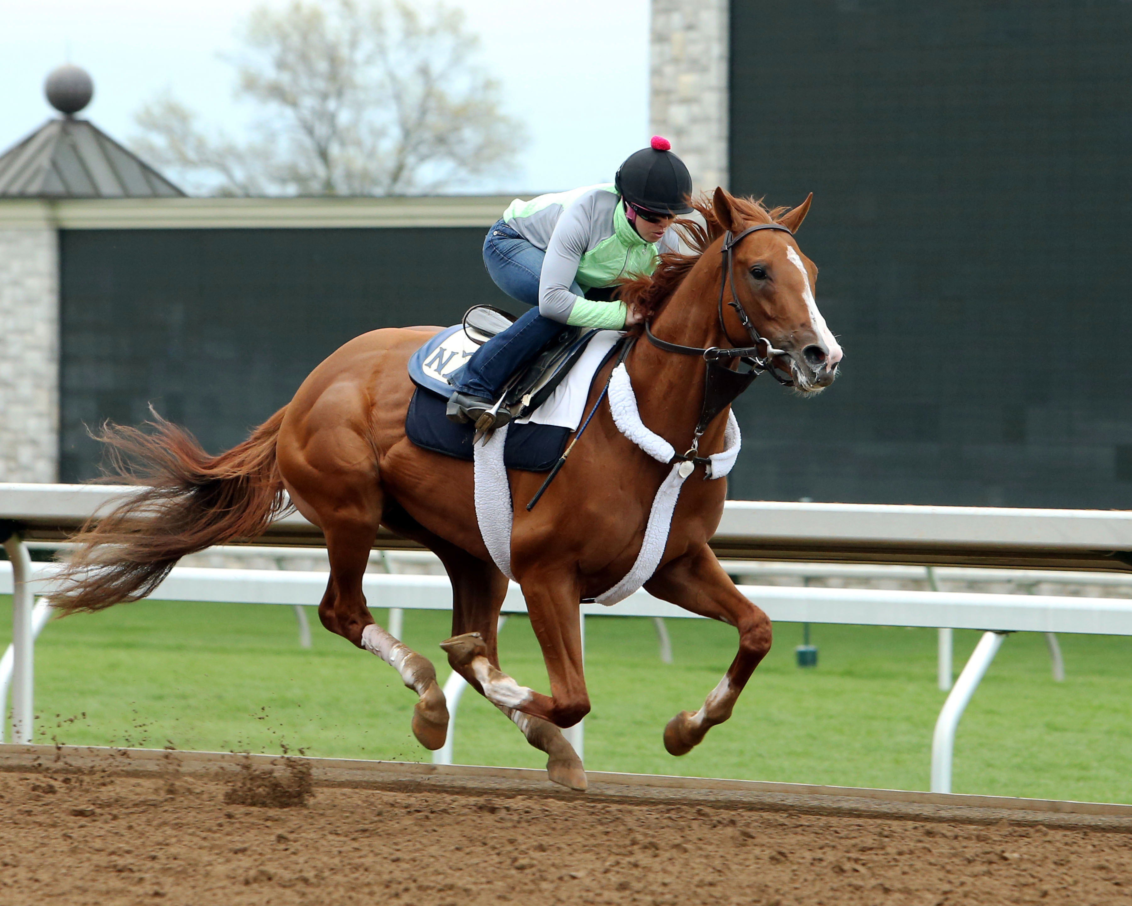 Frammento works at Keeneland on April 16