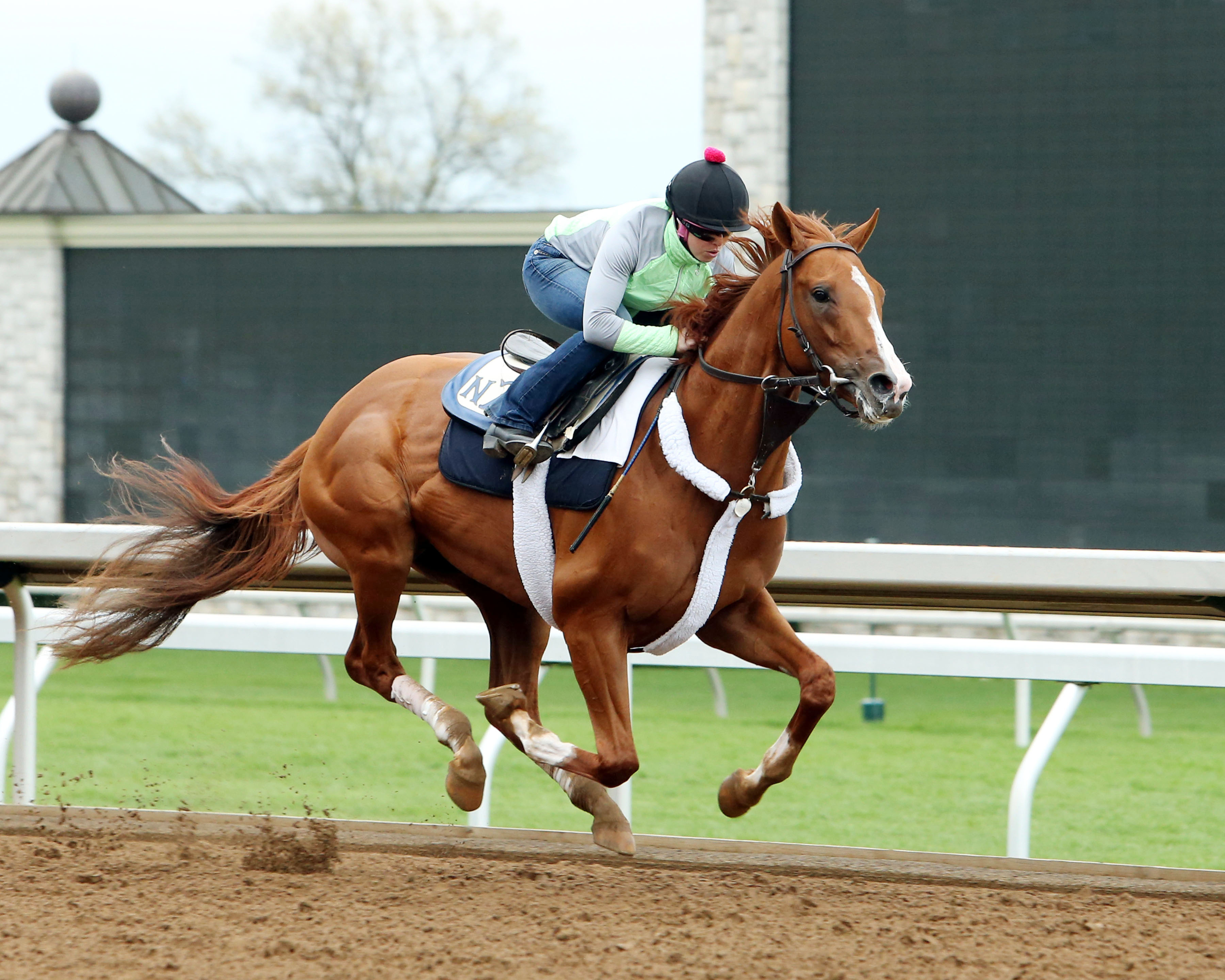 Frammento works at Keeneland on April 16