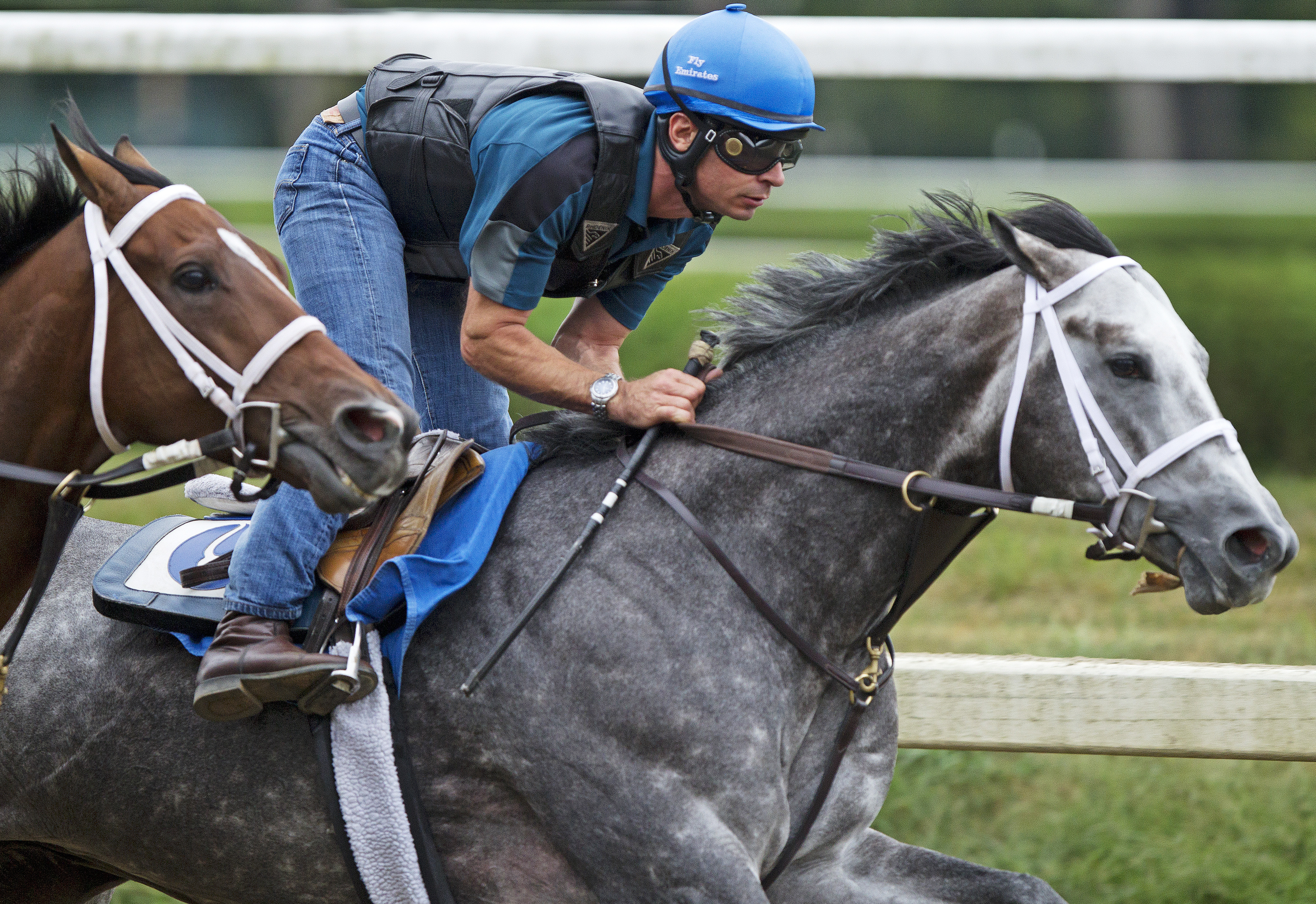 Frosted trains at Saratoga on Sept. 10
