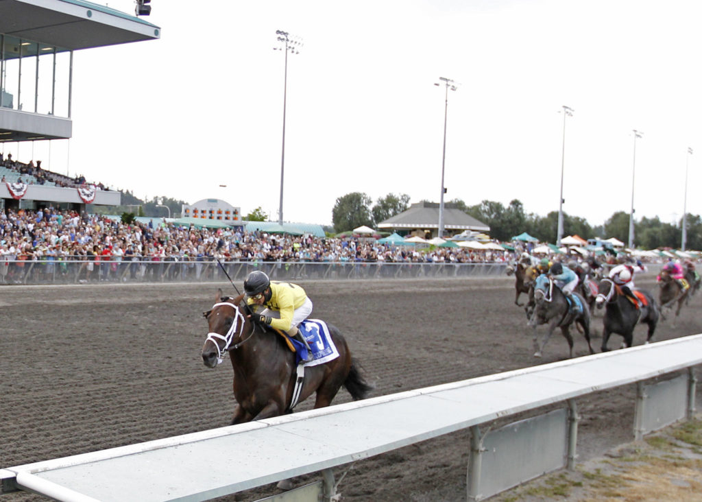 Gold Rush Dancer wins the 2017 Longacres Mile