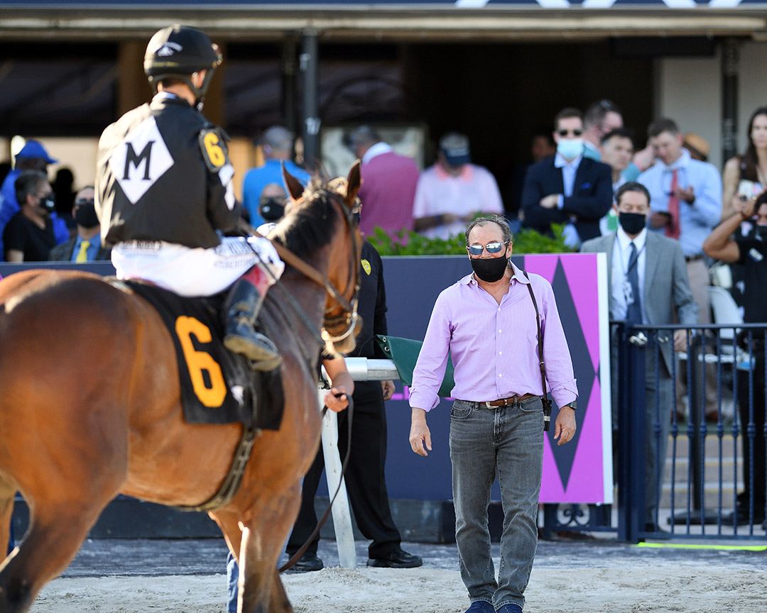 Pacific Gale and people gathered at Gulfstream Park