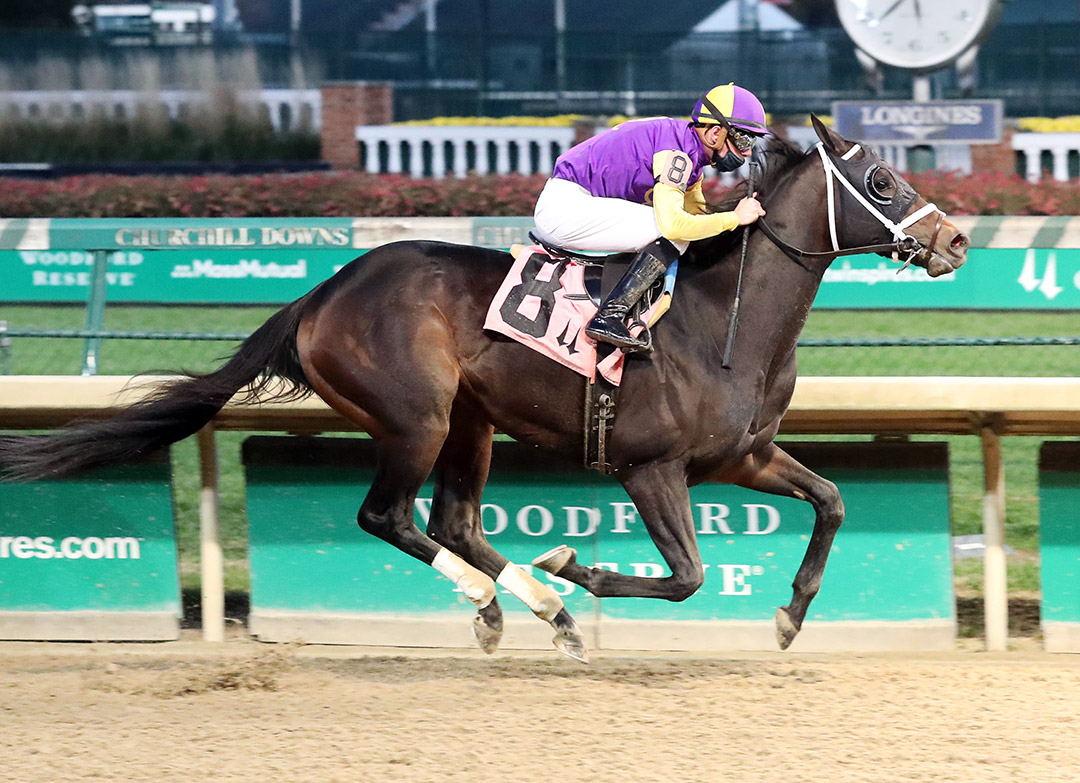 Gagetown wins a Nov. 13 maiden race at Churchill Downs