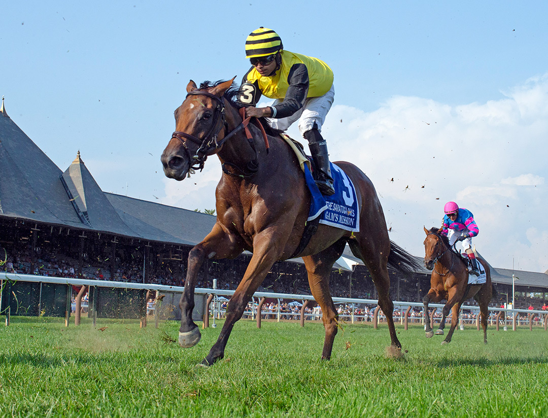 Gam's Mission finishes fifth in the 2021 Saratoga Oaks at Saratoga Race Course