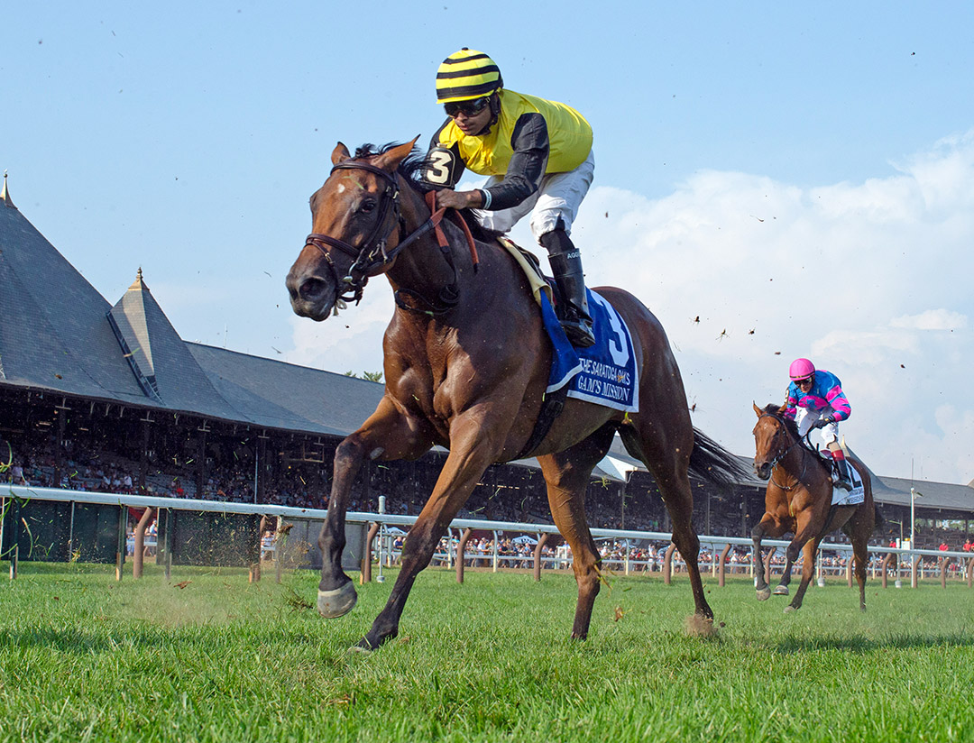 Gam's Mission finishes fifth in the 2021 Saratoga Oaks at Saratoga Race Course
