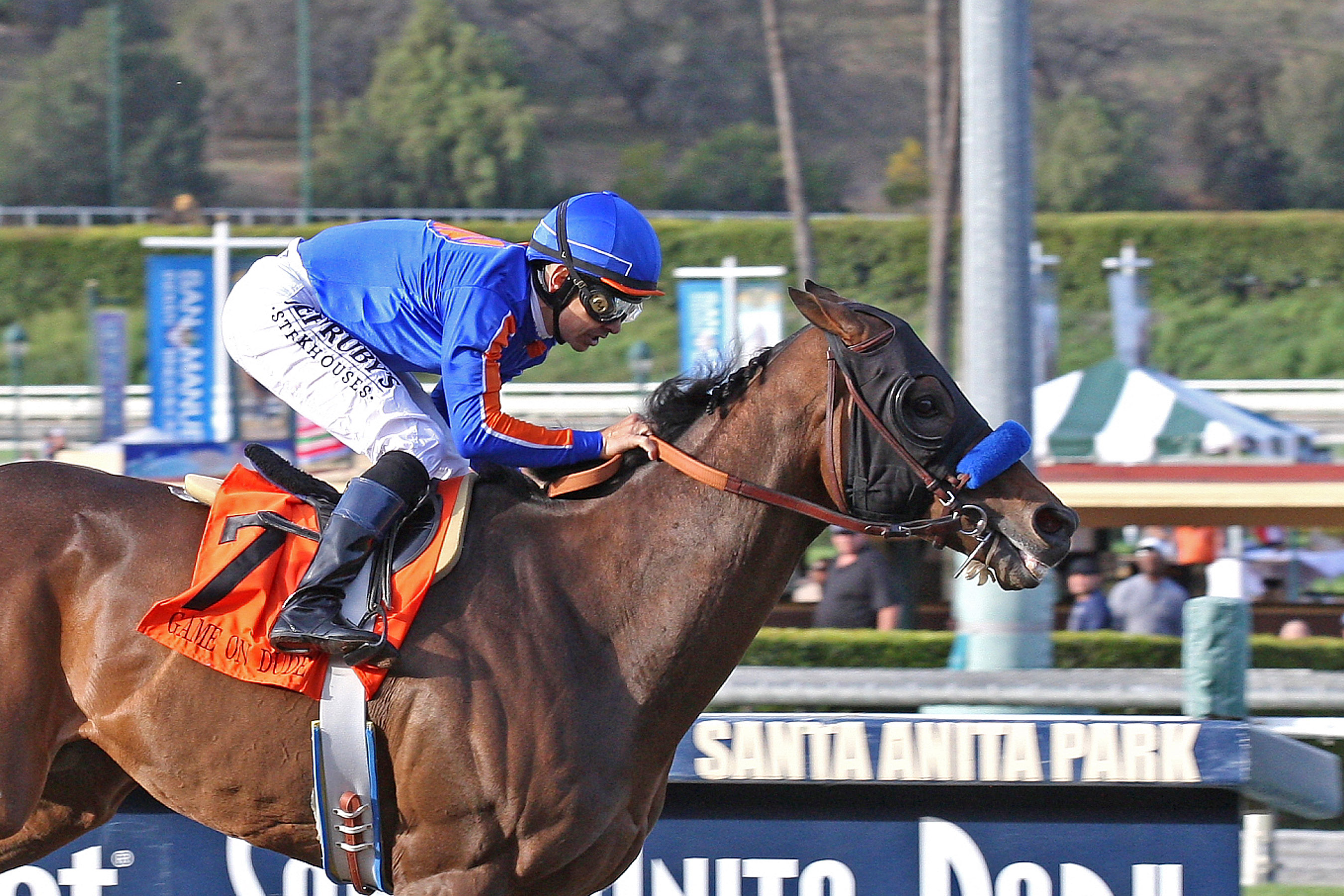 Game On Dude wins the Santa Anita Handicap
