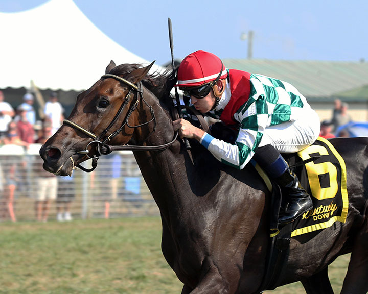 Gentle Ruler wins the 2019 Ramsey Farm Stakes at Kentucky Downs