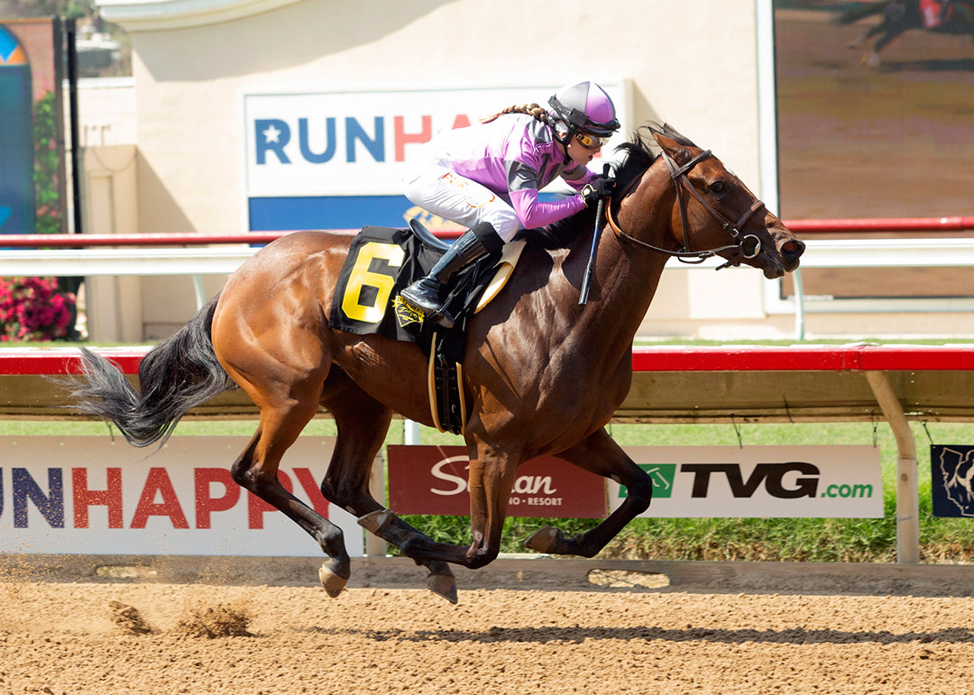 Gianna's Wild Cat wins a July 16 maiden race at Del Mar