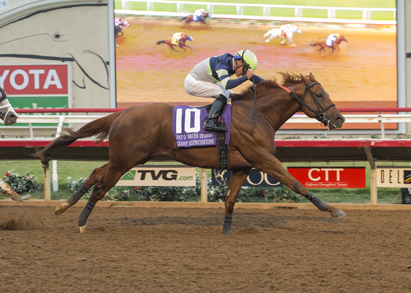 Giant Expectations wins the Pat O'Brien Stakes at Del Mar 8.26.17