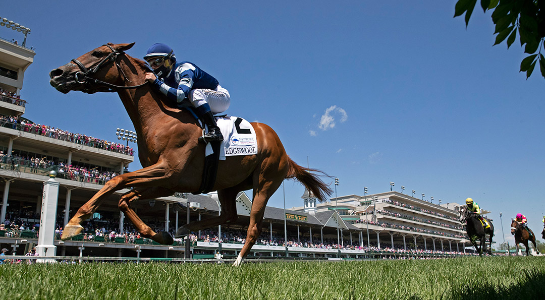 Gift List wins the 2021 Edgewood Stakes at Churchill Downs