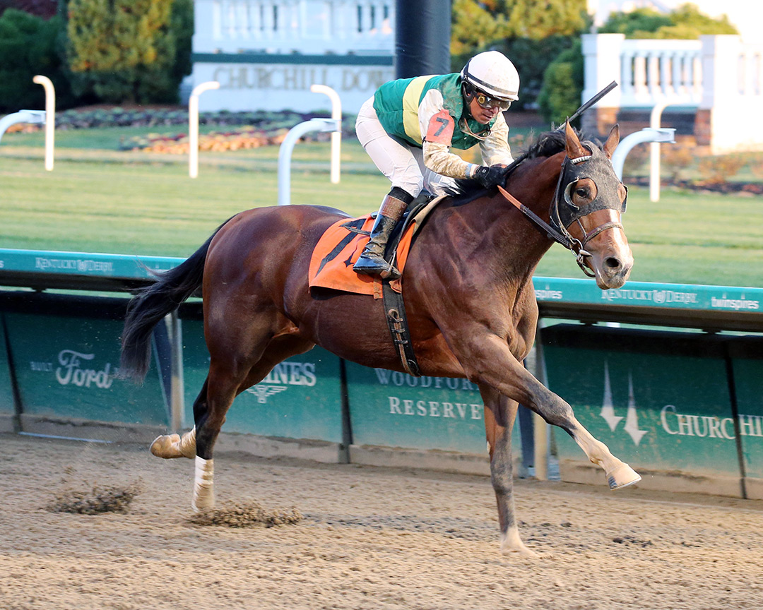 Gilded Age wins a Nov. 19 maiden race at Churchill Downs