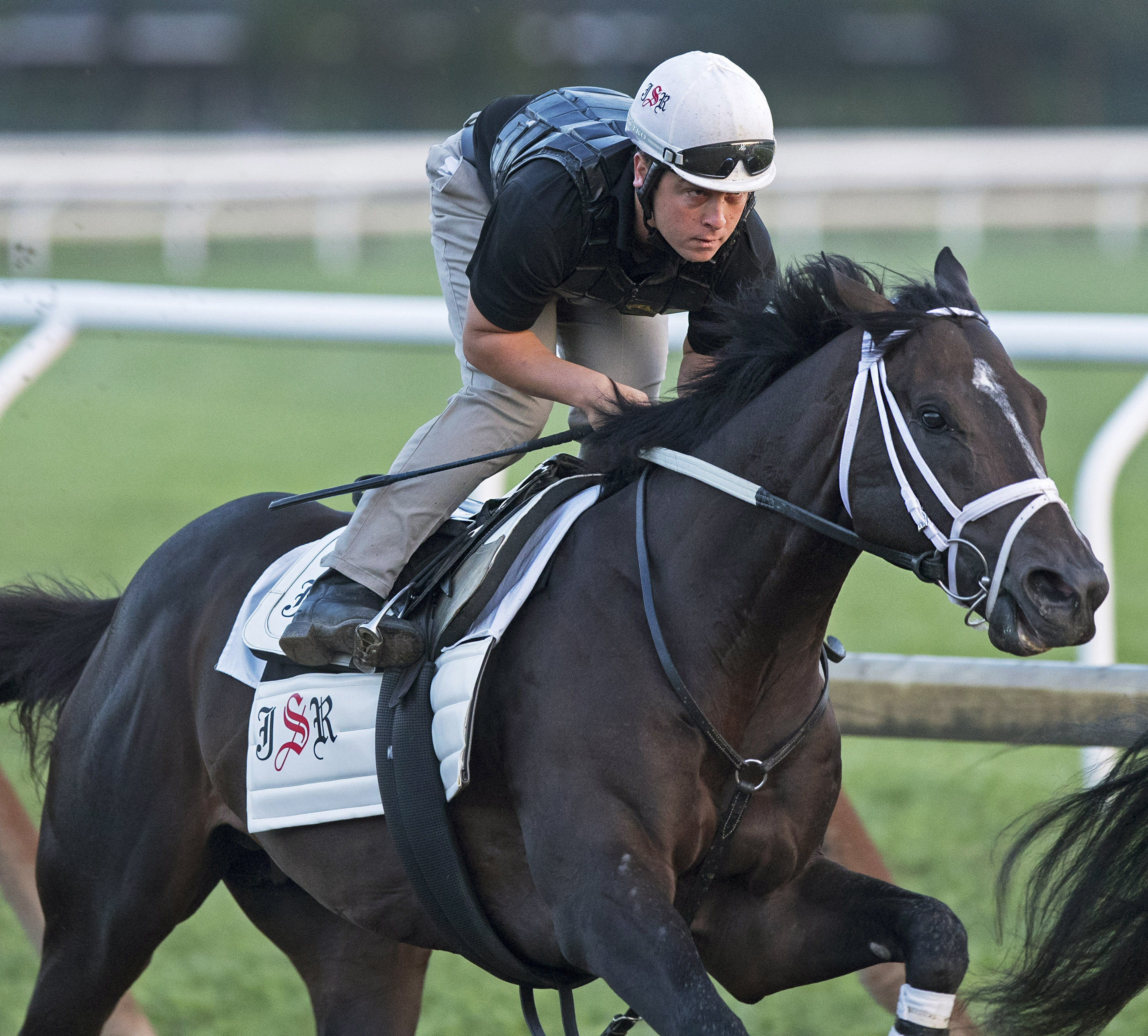 Girvin trains under trainer Joe Sharp at Saratoga on July 16