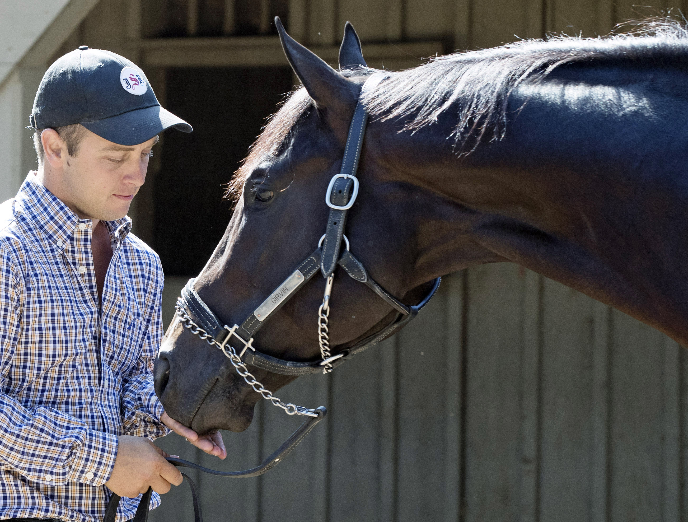 Girvin with trainer Joe Sharp