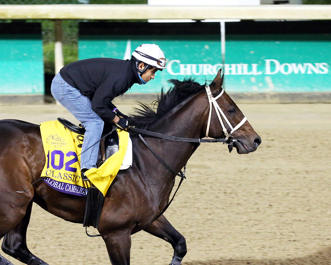 Global Campaign trains at Churchill Downs on Oct. 30