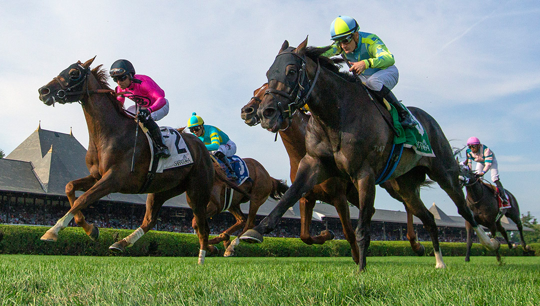 Channel Maker (right) and Glorious Empire (left) dead heat in the 2018 Bowling Green