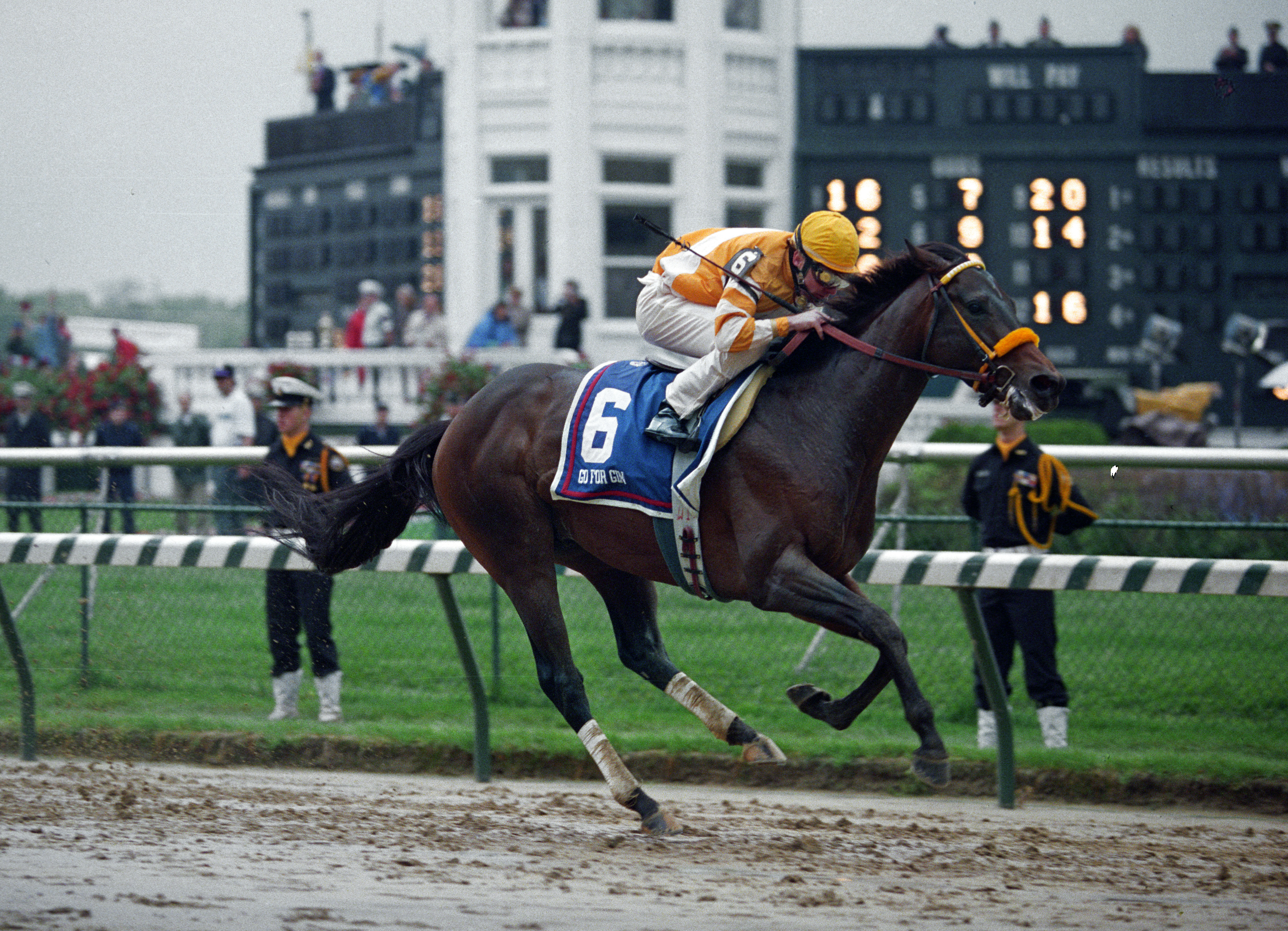 Go for Gin wins the 1994 Kentucky Derby at Churchill Downs