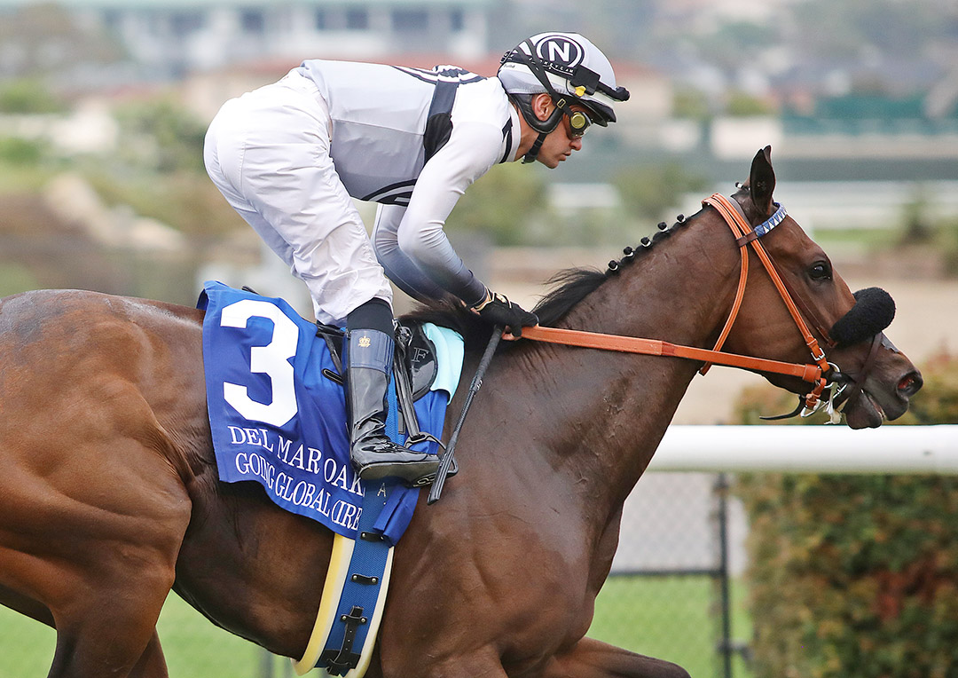 Going Global wins the 2021 Del Mar Oaks at Del Mar