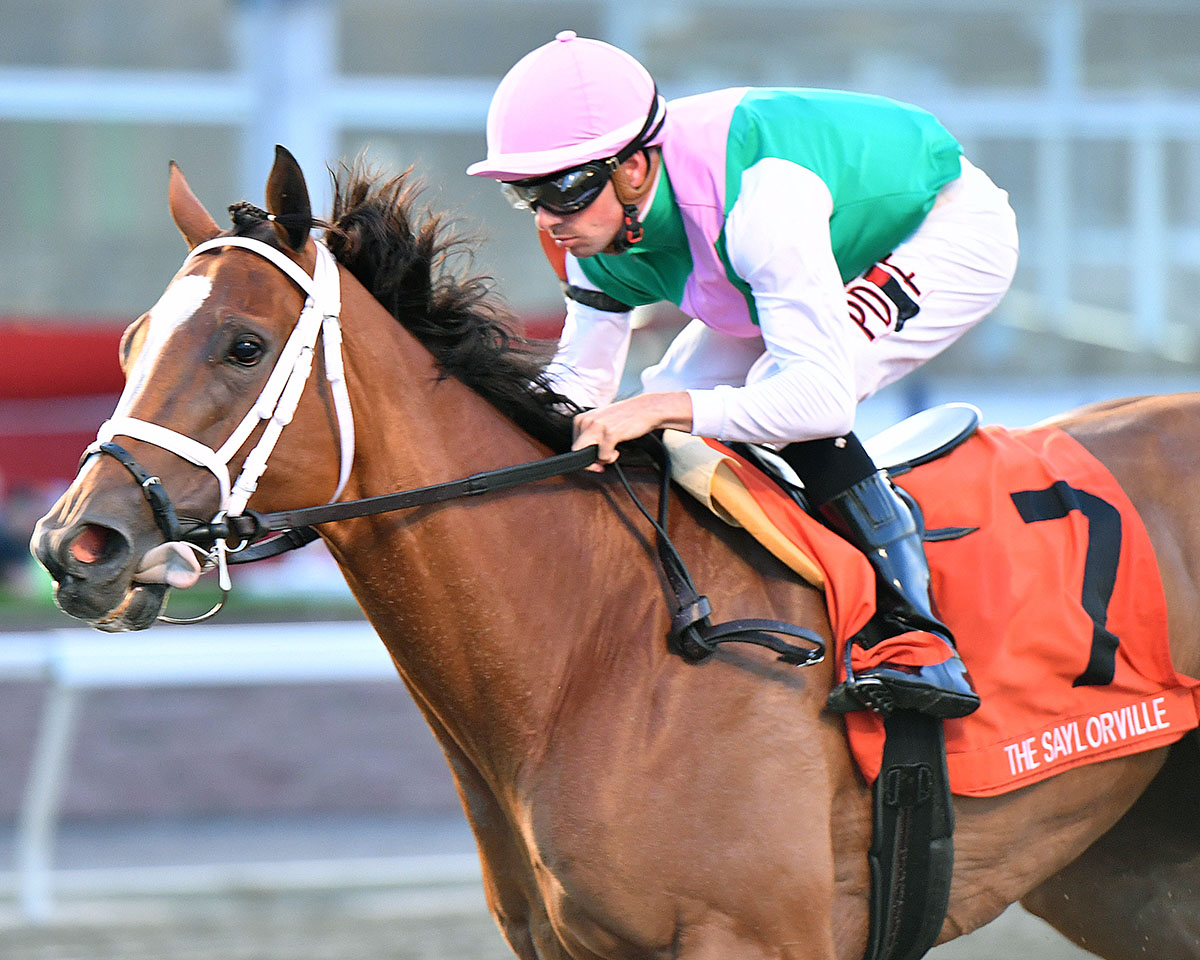 Golden Mischief wins the Saylorville Stakes