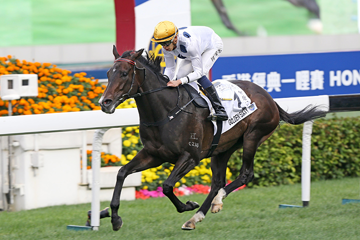 Golden Sixty wins the Hong Kong Classic Mile at Sha Tin