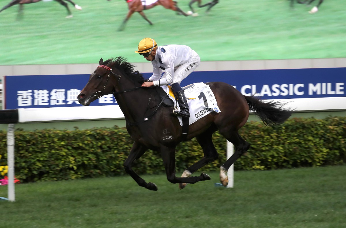 Golden Sixty wins the Hong Kong Classic Mile